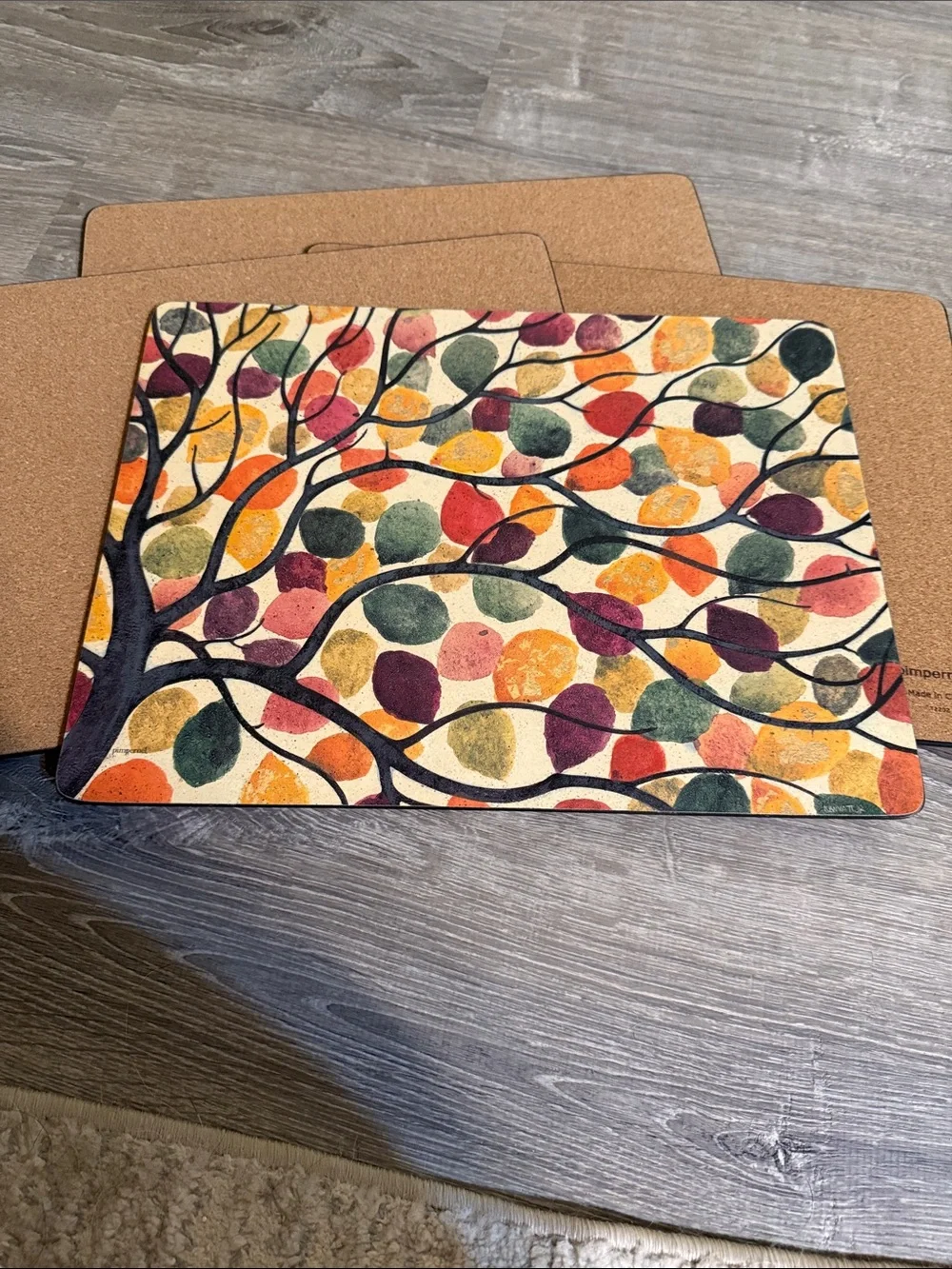 Pimpernel Dancing Branches Cork Placemats Set of 4